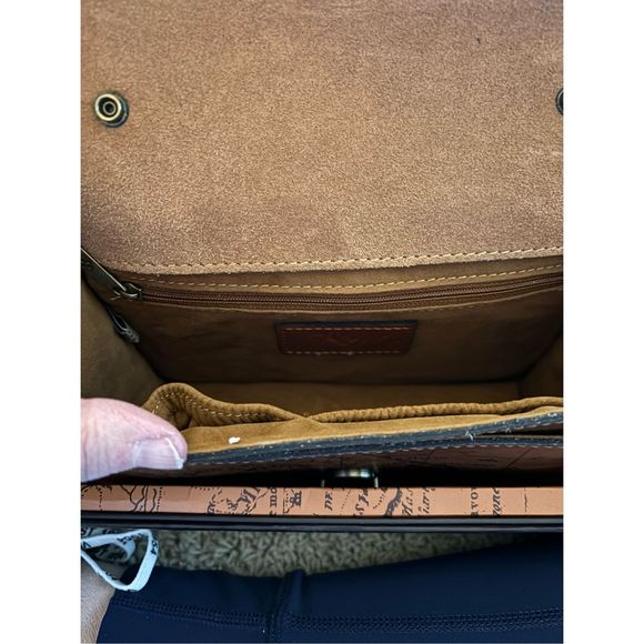 Patricia Nash Bags Patricia Nash Boxed Set New Signature Map Leather Laurentina Crossbody W